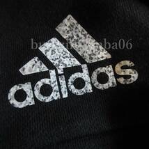 メンズ L◆未使用 定価1.3万 adidas アディダス スウェット 裏フリース 上下 プルオーバー パーカー スウェットパンツ セットアップ 黒_画像4