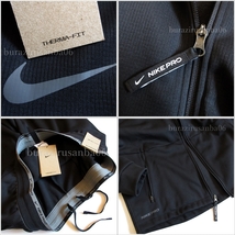 メンズ L◆未使用 定価23,100円 NIKE PRO ナイキ プロ Therma サーマ 裏フリース フルジップ フーデッド ジャケット パンツ セットアップ_画像4