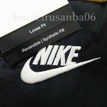 メンズ L◆未使用 定価12,650円 NIKE ナイキ リバーシブル ボアフリース ベスト 高耐久リップストップ素材 ボアベスト ルーズフィット_画像8