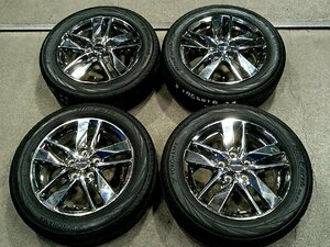 中古セット★C26セレナライダー純正★メッキ(スパッタリング)★RV02★195/60R16★セレナ/B30ラフェスタ等　4本セット