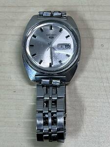 動作品　SEIKO セイコー SEIKO5 セイコーファイブ 6119-8250 メンズ 自動巻き 腕時計 デイデイト シルバー 文字盤 21石　