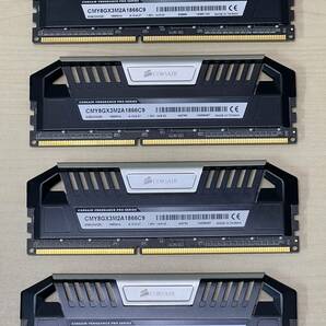 CORSAIR VENGEANCE PRO SERIES DDR3-1866MHz ３２GB (４GB×２枚キット ４枚セット）CMY８GX３M２A１８６６C９ PCメモリ おまけCPU付の画像2