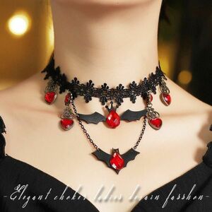 * free shipping elegant choker black Heart bat Gothic and Lolita lovely stylish 