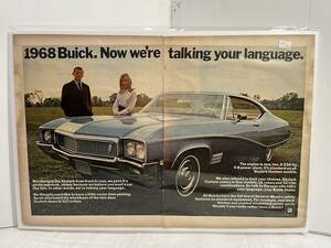 1967年9月22日号LIFE誌　広告切り抜き1ページ【GM 1968 Buick/ビューイック】アメリカ買い付け品ビンテージインテリア車オシャレUSA