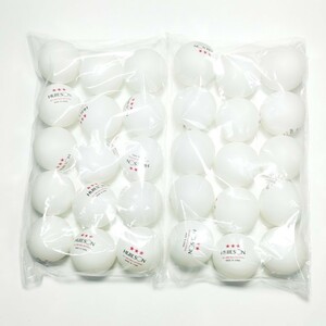 ★未使用 30球 送料無料 卓球ボール プラスチック ABS樹脂 練習用球 白 HUIESON 40mm