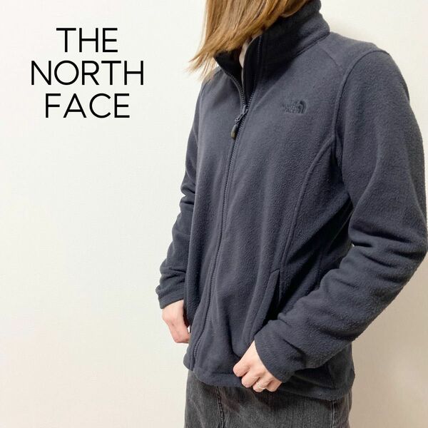 日本未入荷　海外限定モデル　THE NORTH FACE ノースフェイス　フリースジャケット　刺繍ロゴ　ダークグレー　M