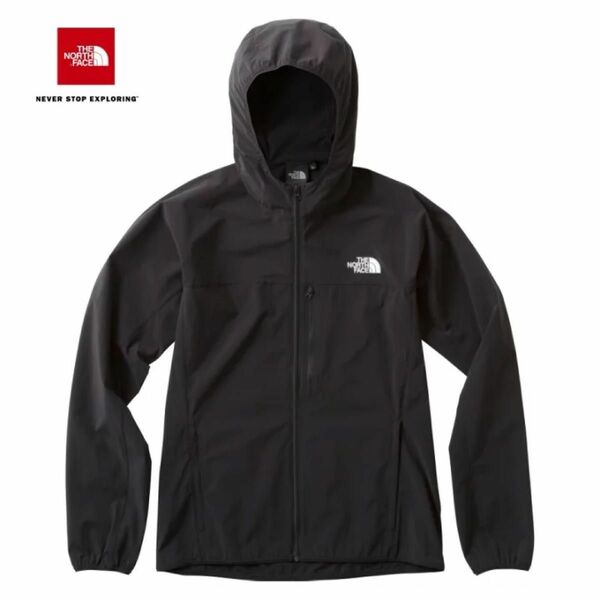 国内正規品　THE NORTH FACE ノースフェイス　マウンテンソフトシェルフーディ　マウンテンパーカー　ジャンバー　M 黒