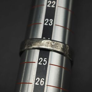M811 ヴィンテージ 925刻印 リング スカル ドクロ デザイン シルバー 指輪 24号の画像9