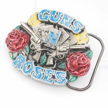 L523 USA ヴィンテージ GUNS N' ROSES ガンズ・アンド・ローゼズ ベルト バックル デザイン アメリカ_画像2