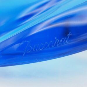 L168 バカラ Baccarat ブローチ クリスタルガラス ブルー ハート デザインの画像4