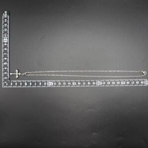 N052 ヴィンテージ 925刻印 ペンダント ネックレス クロス デザイン シルバーの画像10