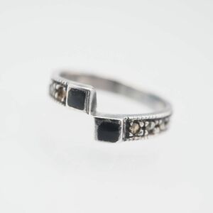 L804 onyx ma-ka site ma LUKA jito925 stamp ring design silver ring 10~11 number 