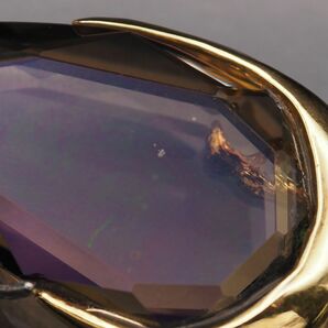 L894 スモーキークォーツ ルビー サファイア エメラルド ペンダント トップ 白鳥 スワン デザイン ゴールド チャーム ヘッドの画像9