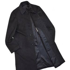 幻級!!究極のピュアカシミヤ100％◎!!!最高級Yohji Yamamoto × ダーバン「A.A.R」リッチな毛並みで圧倒的クラス感漂う グレー コート L 48