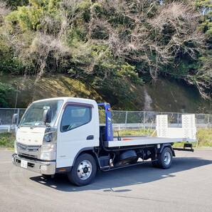 売切 ラジコン 積載車 極東フルフラット 積載3200kg 三菱キャンター カスタム 埋込固縛装置 5MT 7.5t未満準中型免許 車検令和7年3月 動画有の画像3