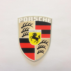 Porsche ポルシェ クレスト デカール ステッカー シール ステッカータイプ 高さ66mmｘ幅47ｍｍ 911 RS レースカー