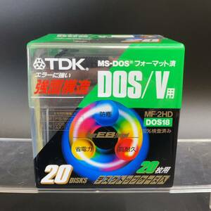 【未開封】TDK MS-DOSフォーマット済・DDS/V用 MF-2HD DOS18 エラーに強い強面構造 20枚 MF2HD-BMX20PN 当時物