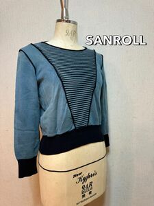 SANROLL ニット　トップス　レトロ　昭和　古着　サイズM ウール100% ユニバース