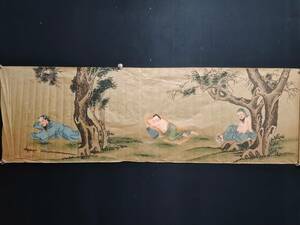 Art hand Auction Former collection: Chinese Song Dynasty Emperor Zhao Ji, portrait, silk, Chinese art, exquisite workmanship, antique Z0303, Artwork, Painting, Ink painting