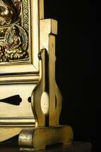 旧蔵 清 木胎漆金嵌銅 トリスタンカード 插屏（雙面工） 極細工 稀少珍品 古美術品 L0305_画像4