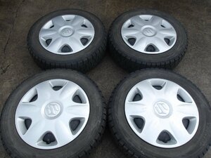 L939-ソ2 155/65R13 冬4本セット スタッドレス 73Q 155/65-13 155-65-13 ダンロップ ウィンターマックス WM01 13インチ鉄ホイール トピー