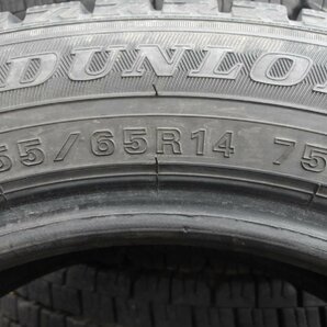 Y449-14 送料無料 155/65R14 冬4本セット スタッドレス 75Q 155/65-14 155-65-14 ダンロップ ウィンターマックス WM02 NBOX デイズ フレアの画像6