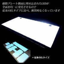 字光式ナンバープレート【2枚セット】12V 24V兼用 LED 全面発光 白 送料安/13Б_画像3