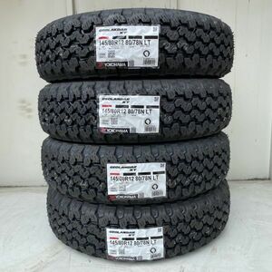 即納 在庫あります 2023年製以降 新品 ヨコハマ ジオランダーKT 145/80R12 145/80-12 80/78N LT 4本 個人宅OK 軽トラック 4本送料込19000円