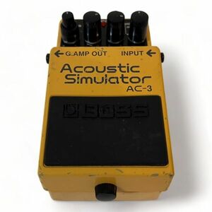 ☆ 送料込み♪ BOSS ボス Acoustic Simulator AC-3 黄色黒 アコースティックギター コンパクトエフェクター 24