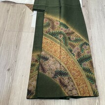 美品 着物 大丸百貨店購入 辻ヶ花 身丈 166cm 裄丈65cm　入学 卒業 訪問着 グリーン系 和装 室YY0331-1_画像8