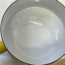 未使用 DANSK ダンスク 18cm 片手鍋 ホーロー鍋 ミルクパン 黄色 ビンテージ Y0321-31_画像6