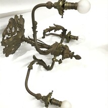アンティーク シャンデリア ライト ランプ インテリア リビング ダイニング ビンテージ 真鍮製 照明 角D0309-11_画像10