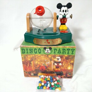 ジャンク品　TOMY　ミッキーマウス　BINGO PARTY　トミー　ビンゴパーティー　Disney ディズニー　レトロ　おもちゃ　フィギュア　置き物