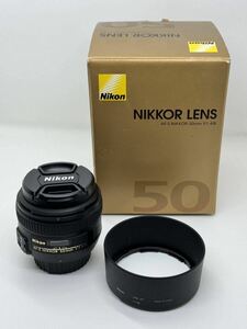 【実用品】ニコン NIKON AF-S NIKKOR 50mm F1.4G ED 元箱フードケース付き 光学系動作良好 防湿庫保管