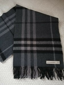 BURBERRY　バーバリー　マフラー　ストール　スカーフ　ショール　カシミヤ100％　送料無料！　チャコール