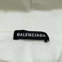 国内正規品 17AW BALENCIAGA バレンシアガ AH14 518215 TAV3 バックロゴ スウェットパーカー LOGO SWEAT PARKER フーディー ホワイトS_画像9