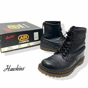 正規品 Hawkins ホーキンス GT-5174 AIR CUSHION 8EYELET 8ホール ブーツ レザー boots レースアップ シューズ 革靴 8 ブラック