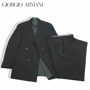 正規品 GIORGIO ARMANI ARMANI LE COLLEZION ジョルジオ アルマーニ セットアップ ダブルブレスト スラックスパンツ ブラック