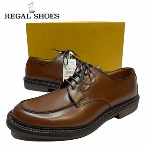 新品 未使用 正規品 REGAL リーガル JU15AG レースアップ レザー ドレスshoes ビジネスシューズ 革靴 Uチップ 26cm ブラウン メンズ