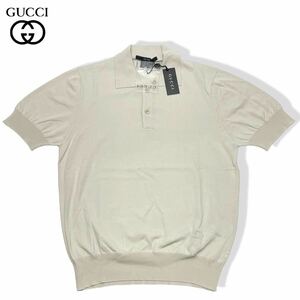 新品 国内正規品 GUCCI グッチ 138158 SHORT SLEEVE POLO SHIRT 半袖 コットン ポロシャツ エンブロイダリー GGロゴ トップス S メンズ