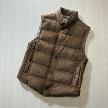 L87★極美品★21-22AW★極上レザー ダウンベスト ブルネロクチネリ BRUNELLO CUCINELLI スエードレザー ダウンジャケット ブラウン_画像3