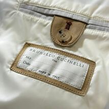 L95★未使用★23-24AW★極上レザー ダウンベスト ブルネロクチネリ BRUNELLO CUCINELLI ダウンジャケット ベージュ スエード ジレ_画像9