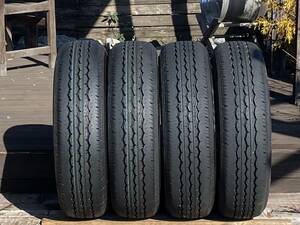 送料税込31800円～【新車外し 2023年 BRIDGESTONE RD613 タイヤホイールセット ハイエース新品ホイールキャップ付】195/80R15 107/105 342