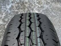 送料税込31800円～【新車外し 2023年 BRIDGESTONE RD613 タイヤホイールセット ハイエース新品ホイールキャップ付】195/80R15 107/105 040_画像9