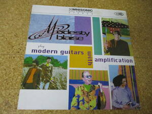 ◎Modesty Blaise★Modern Guitars With Amplification/Spain Purple Color ＬＰ盤☆シート