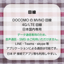 [31日間50GB使い切り] データ通信専用プリペイドSIM [DOCOMO回線MVMO] （規定容量使用後は通信停止） #冬狐堂_画像6