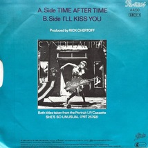 【試聴 7inch】Cyndi Lauper / Time After Time 7インチ 45 ギターポップ ネオアコ フリーソウル サバービア_画像2