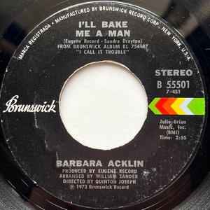【試聴 7inch】Barbara Acklin / I'll Bake Me A Man 7インチ 45 muro koco フリーソウル サバービア 
