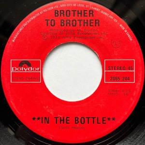 【試聴 7inch】Brother To Brother / In The Bottle 7インチ 45 muro koco フリーソウル Wood Brass & Steel Band Gil Scott-Heron