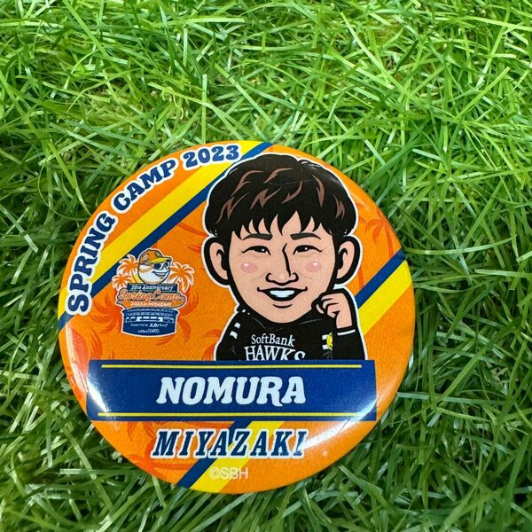 【限定品】ソフトバンクホークス　野村勇選手　缶バッチ　2023春季キャンプ限定